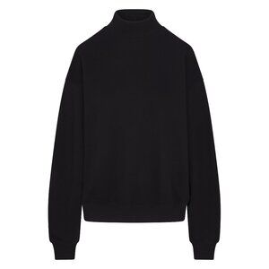 SKIMS BLACK OVERSIZED MOCK NECK PULLOVER | Size M